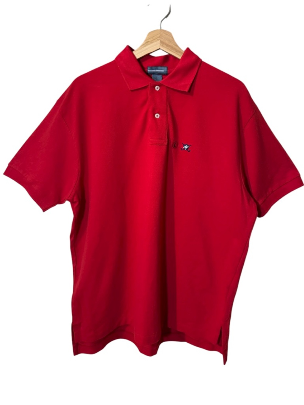 Alan Flusser Golf Red Short-Sleeve Polo Size Large